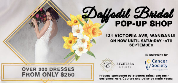 Dublin Board Creative. Daffodi Bridal Pop Up Shop. Over 200 dresses from only $250. Etcetera Bridal. In support of Cancer Society